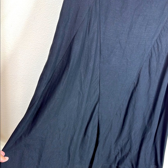 (H1)Jillian Jones Women's Asymmetrical Maxi Skirt,Black,Vintage Line Blend,Sz 14 - Picture 2 of 11